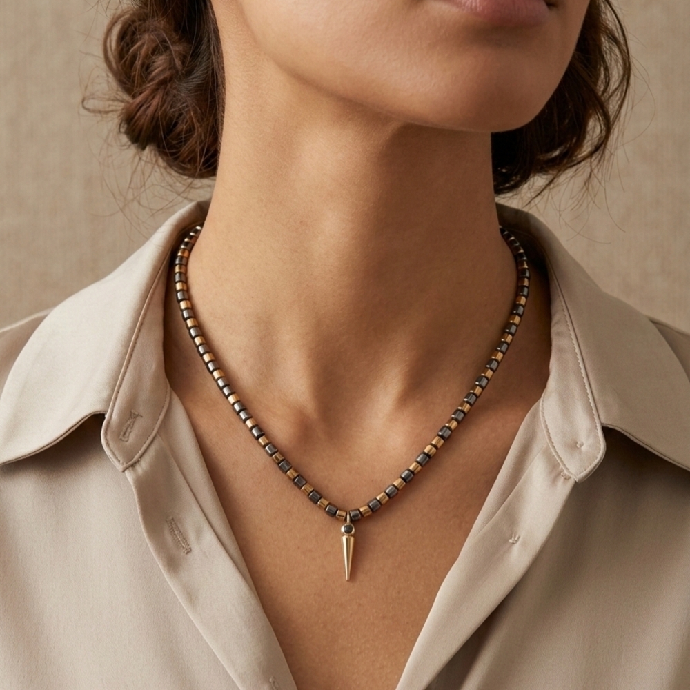 Elegant Gold Beaded Necklace